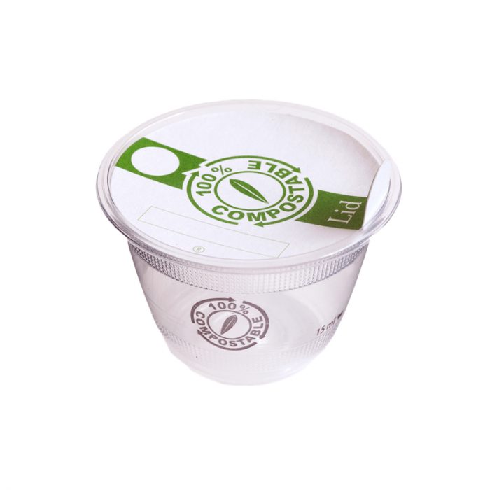 Caixa 500 gots compostables de tast d´oli d´oliva + 500 tapes compostables de got de tast