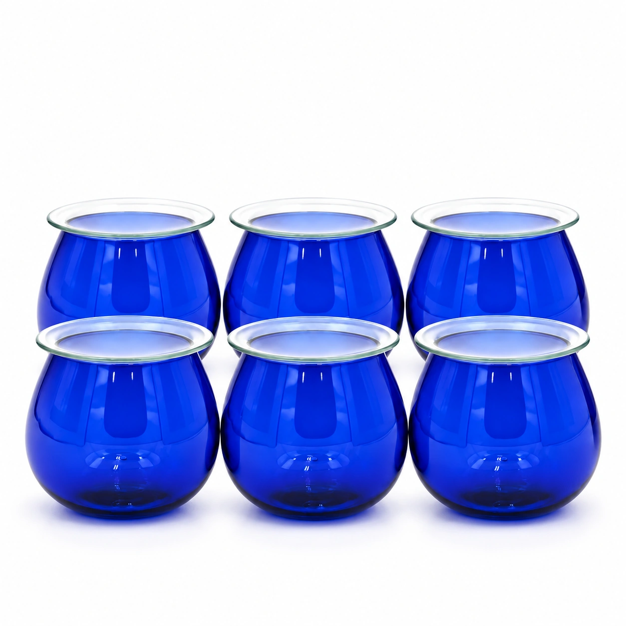 6 copes oficials de tast blaves amb 6 vidres de rellotge